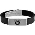 NFL Oakland Raiders Steel ID Rubber Band Bracelet