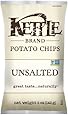 Kettle Brand Potato Chips, Unsalted, 5-Ounce Bags (Pack of 15)