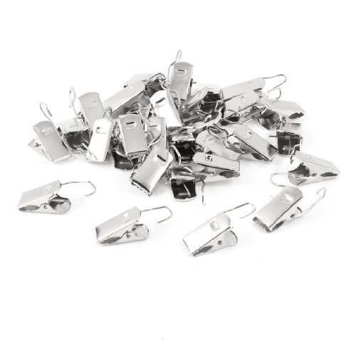 Metal Window Drapes Curtain Clips 30 Pieces Silver Tone