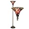 Red Star-Accented Torchiere Lamp