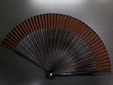 浴衣&着物に　粋な男物男性扇子茶×黒 浴衣 茶