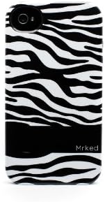 Mrked JG404 Jungle Gym Collection Protective Case for iPhone 4 and 4S - Carrying Case - Retail Packaging - Zebra