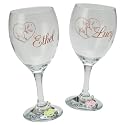 "I Love Lucy" Wine Glasses with Charm Set of 2