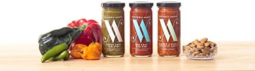 Almond & Garlic Romesco Sauce Crafted with Premium Ingredients Like Almonds, Hazelnuts and Roasted Garlic - Perfect Sauce to Use with Roasted Vegetables, and Fish - Available in 3 Set of Packs