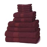 Turkish Cotton Towel Bale (10pc) - Burgundy