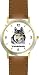 Siberian Husky (SC) Dog - WATCHBUDDY&Acirc;&reg; CLASSIC DELUXE TWO-TONE THEME WATCH - Arabic Numbers-Brown Leather Strap-Children's Size-Small ( Boy's Size & Girl's Size )
