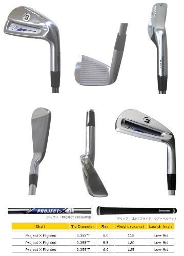 ブリヂストン J36 ポケット キャビティ アイアン 7本セット 4-9Pw Project X Flighted 5.5