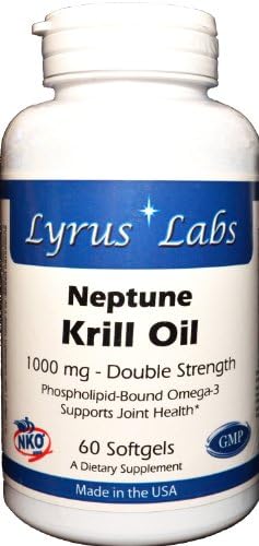 Lyrus Labs - Neptune Krill Oil (NKO®) 1000 mg Double Strength - 60 Softgels - Made in the USA