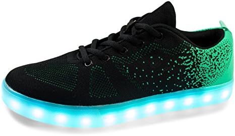 Streetlight 7 Colors LED Light Up Unisex Sneakers Men &amp; Women USB Colorful Shoes (9.5 B(M) US Women/9 D(M) US Men)