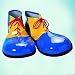 Clown Shoes (Blue/Yellow) Deluxe Vinyl Halloween Costume Accessory (D2501502) (DF30)