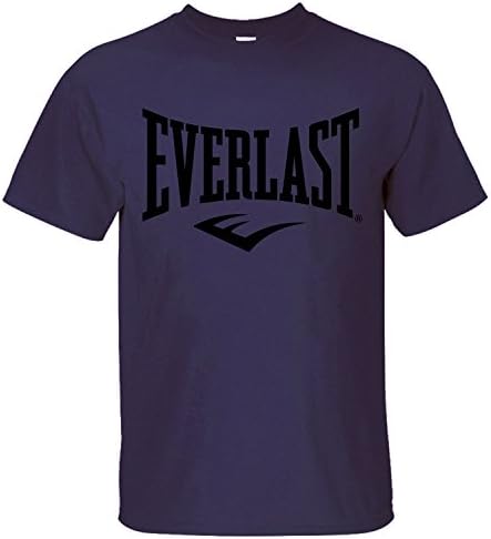 KIEE Men's Everlast Logo Short Sleeve T-shirts dark blue M