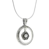 Oxidized Silver with White Pearl Pendant Artisan Design