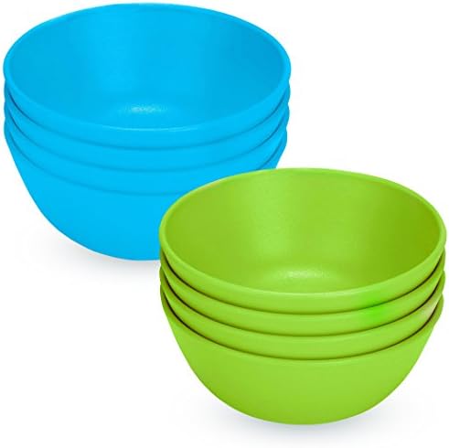 Green Eats Snack Bowls, 8 Count, Blue/Green
