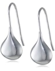 Sterling Silver or Goldtone Finish Silver Small Teardrop Euro Wire Earrings