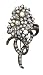 Brooches - Fancy Stem and Flower Rhinestone Brooch