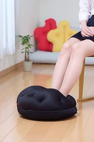 Cubeads ビーズ式足温器エコたんぽ「ペチカ」 外側:黒色/内側(足底部):赤色