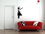 Image of Banksy - Red Balloon Girl - Wall Vinyl Decal