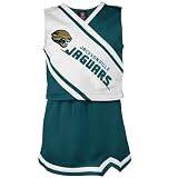 NFL Reebok Jacksonville Jaguars Youth Girls Teal-White 2-Piece Sleeveless Cheerleader Dress Set (Large)