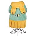 Dog and Cat Very Cute High Quality Green/Yellow DRESS - Medium - Green/Yellow - Mommy, this is so soft and comfortable. Don't I look Adorable? - Only 1 Left