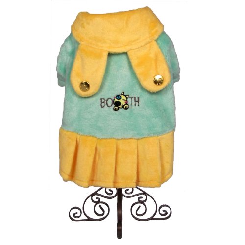 Dog and Cat Very Cute High Quality Green/Yellow DRESS – Medium – Green/Yellow – Mommy, this is so soft and comfortable. Don’t I look Adorable? – Only 1 Left
