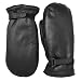 Winter Cowhide Leather Mittens Size L Color BLK