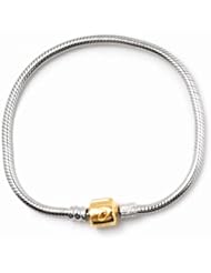 De Buman 10ky&925 Silver Charm Bracelet