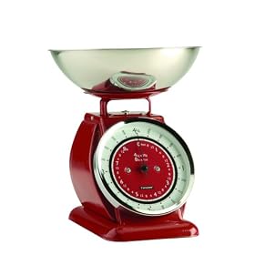 Typhoon Italian Job Steel Body Scale in Red with Stainless Steel Bowl