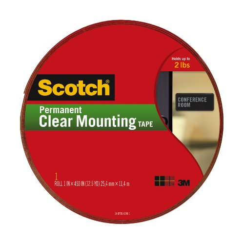 ScotchÂ® Clear Mounting Tape 4010-Long, 1 Inch x 450 Inches