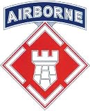 20th Engineer Brigade CSIB with Airborne Tab - Combat Service Identification Badge