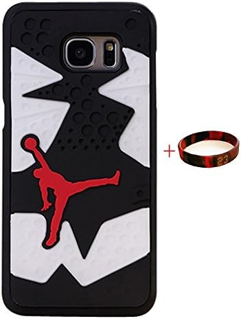 Huapusi Samsung Galaxy S7edge CASE Shoes Showcase Jordan ,Michael Air Jordan For Samsung Galaxy S7edge Case Cover 3D Sneaker Sole Rubber,Rubber Feels Looks like the Sneaker Sole Thin For(Black/white)