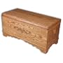Chest, Waterfall, Oak w/carving-Grapes