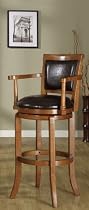 Hot Sale Oak Finish Monte Carlo Game Room Bi-cast Bar Stools With Arms