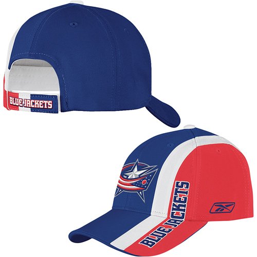 Reebok Columbus Blue Jackets Team Colorblock Adjustable Hat