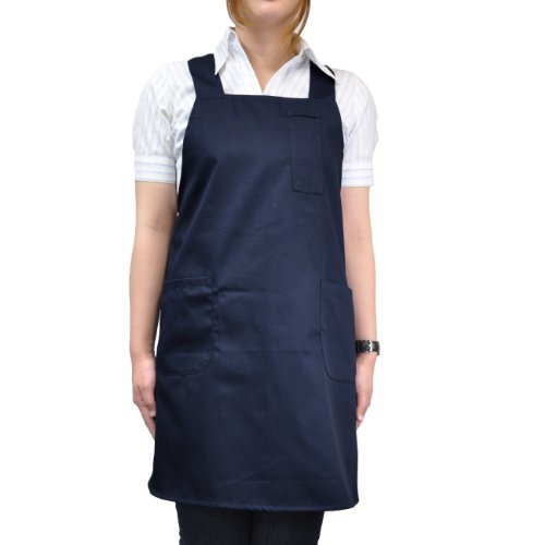 布施商店 撥水 防汚加工 ボックス ショートエプロン 72cm×102cm NS40 ネイビー