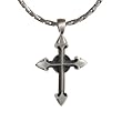 TEMPLAR CROSS --Chivalry And Virtue-- Pendant With Stylus Chain Necklace BICO AUSTRALIA