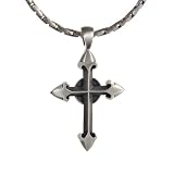 TEMPLAR CROSS --Chivalry And Virtue-- Pendant With Stylus Chain Necklace BICO AUSTRALIA