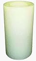 Candle Impressions CA10301WH 6-Inch Vanilla Scented Flameless Round Wax Candle, White