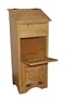 Weathered Honey Finish Solid Pine Wood Vegetable Bin