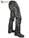 Xelement Mens Cowhide Leather Motorcycle Chaps with Removable Insulating Liner - Size : 36