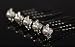 Package of 12 Rhinestone & Faux Pearls Flower Hair Jewelry- Fashionable Hair Pins for Weddings, Proms, or Special Events