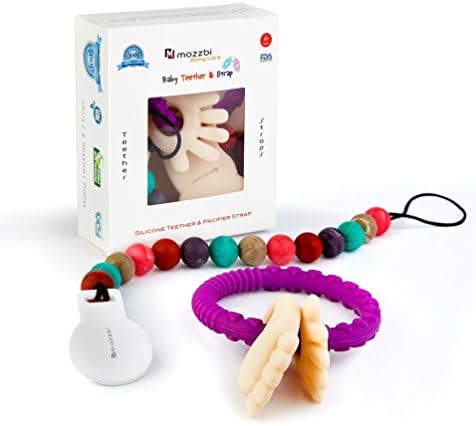 Baby Teething Hand and Feet Toy with Pacifier Clip, Soothing Food Grade Silicone