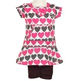 Little Girls Clothes HEART Top Leggings FLAPDOODLES Spring Outfit Girl 2T-6X