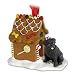 Black Pug Dogs Gingerbread House Christmas Ornament New