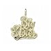 14K Gold BIG SISTER WITH HEART UNDERLINED