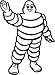 Sticker - Michelin Bibendum - Adhésif 57x77 cm