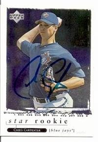 Chris Carpenter Autographed/Hand Signed Baseball Card (Toronto Blue Jays)