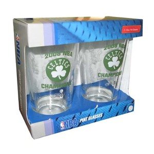 Buy Boston Celtics 2008 NBA Champions 2pk Pint Glasses by Sports Images
