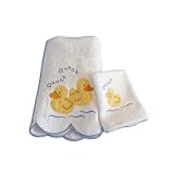 Children's Applique Towel and Free Face Cloth Little Ducks Design