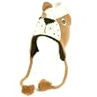 Winter Knit Boxer Dog Puppy Animal Trooper Trapper Lined Ski Pom Pom with Tail Hat Cap