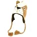 Winter Knit Boxer Dog Puppy Animal Trooper Trapper Lined Ski Pom Pom with Tail Hat Cap